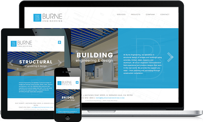 Burne Engineering responsive website design