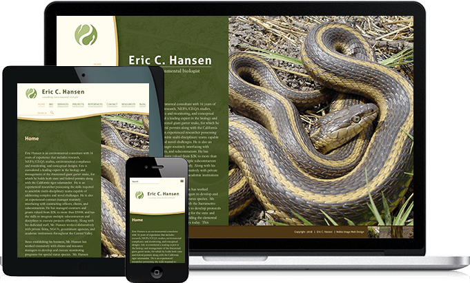 Eric C. Hansen responsive website design