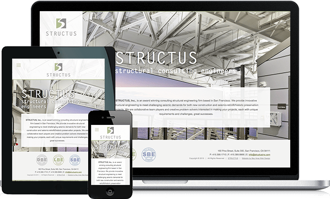 Structus responsive website design