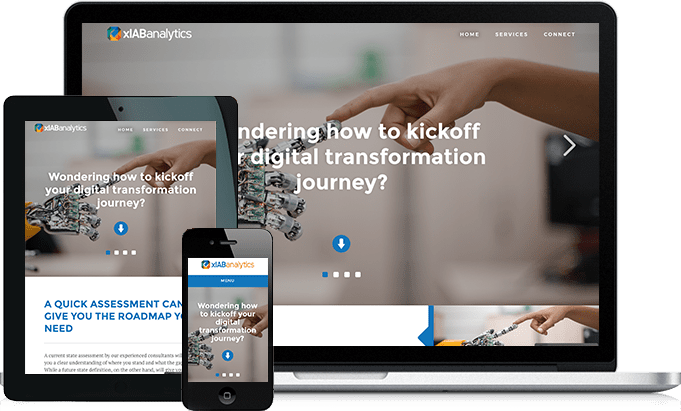 Xiab Analytics responsive website design